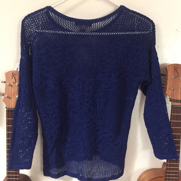 INC Knit Top, Blue, Size PL - Picture 5 of 10